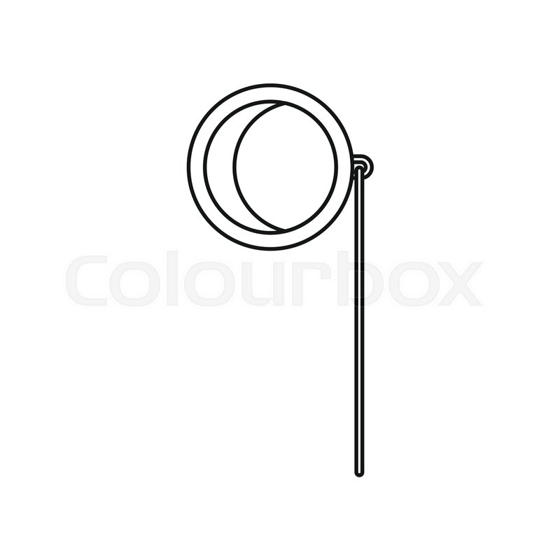 800x800 Monocle Icon In Outline Style Isolated On White Background Vector