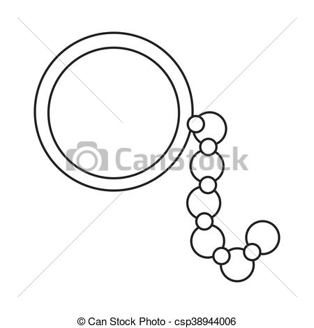450x470 Flat Design Single Monocle Icon Vector Illustration.