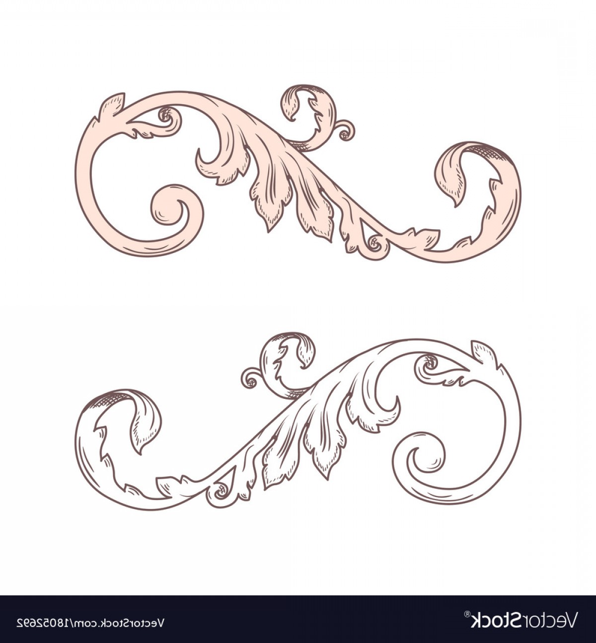 1200x1296 Vintage Baroque Victorian Frame Border Monogram Vector Shopatcloth