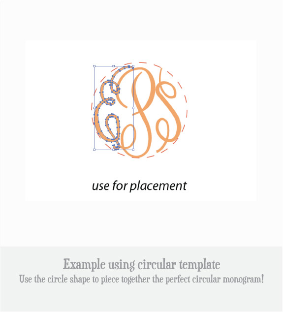 575x634 Fancy Circle Monogram Cuttable Font Svg
