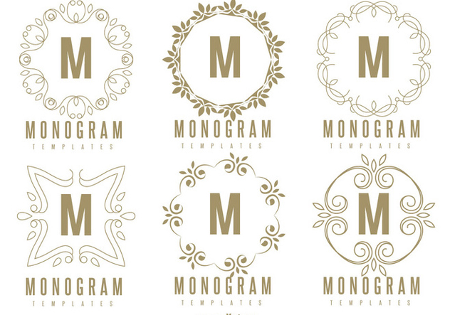 632x443 Monogram Template Set Free Vector Download 362097 Cannypic