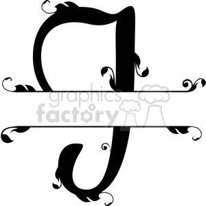 300x300 Royalty Free Split Regal J Monogram Vector Design 392849 Vector