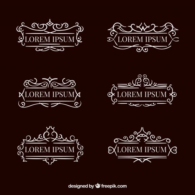 626x626 Collection Of Elegant Ornamental Monogram Vector Free Download