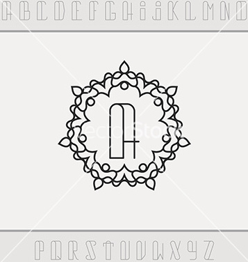 357x376 Free Set From The Monogram And A Font Vector Free Vector Download