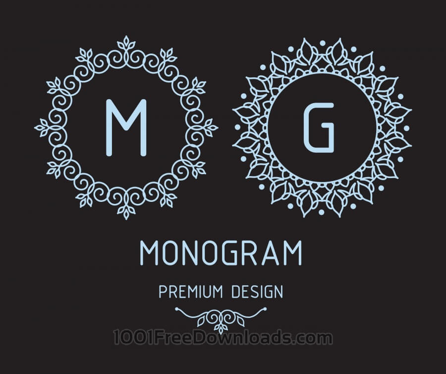 900x754 Free Vectors Monogram Design Templates Abstract