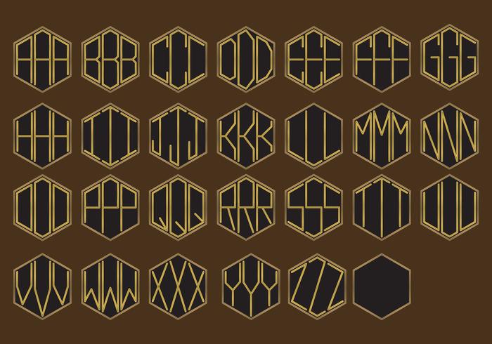 700x490 Golden Monogram Vectors