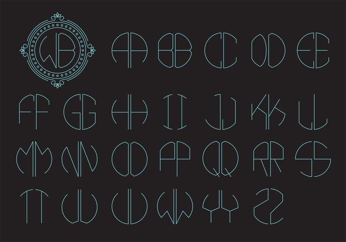 700x490 Monogram Logo Vector Template