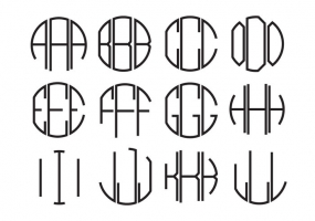 285x200 Monogram Letter Free Vector Graphic Art Free Download (Found 4,820