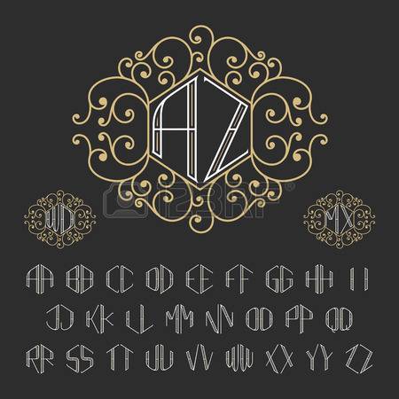 450x450 Two Letters Monogram Template Luxury Vector Set Stylish Monogram