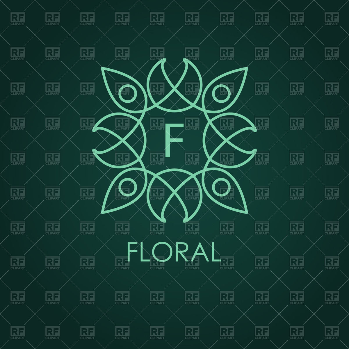 1200x1200 Vintage Style Monogram Vector Image Vector Artwork Of Borders