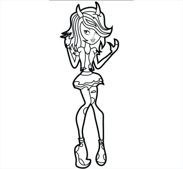 585x542 Monster High Coloring Pages Pdf Monster High Coloring Pages Fresh