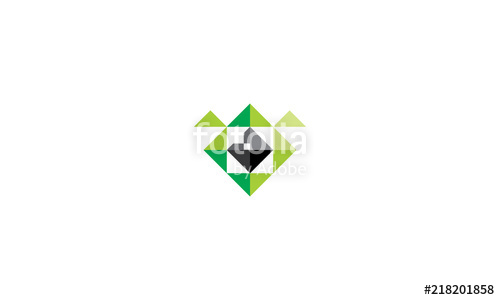 500x300 Abstract Geometry Monster Logo Vector Icon Stock Image And