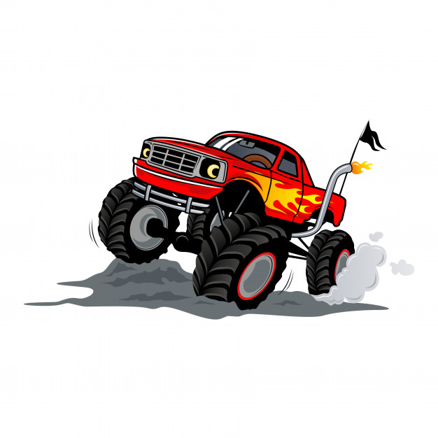 626x626 Monster Truck Vector Premium Download