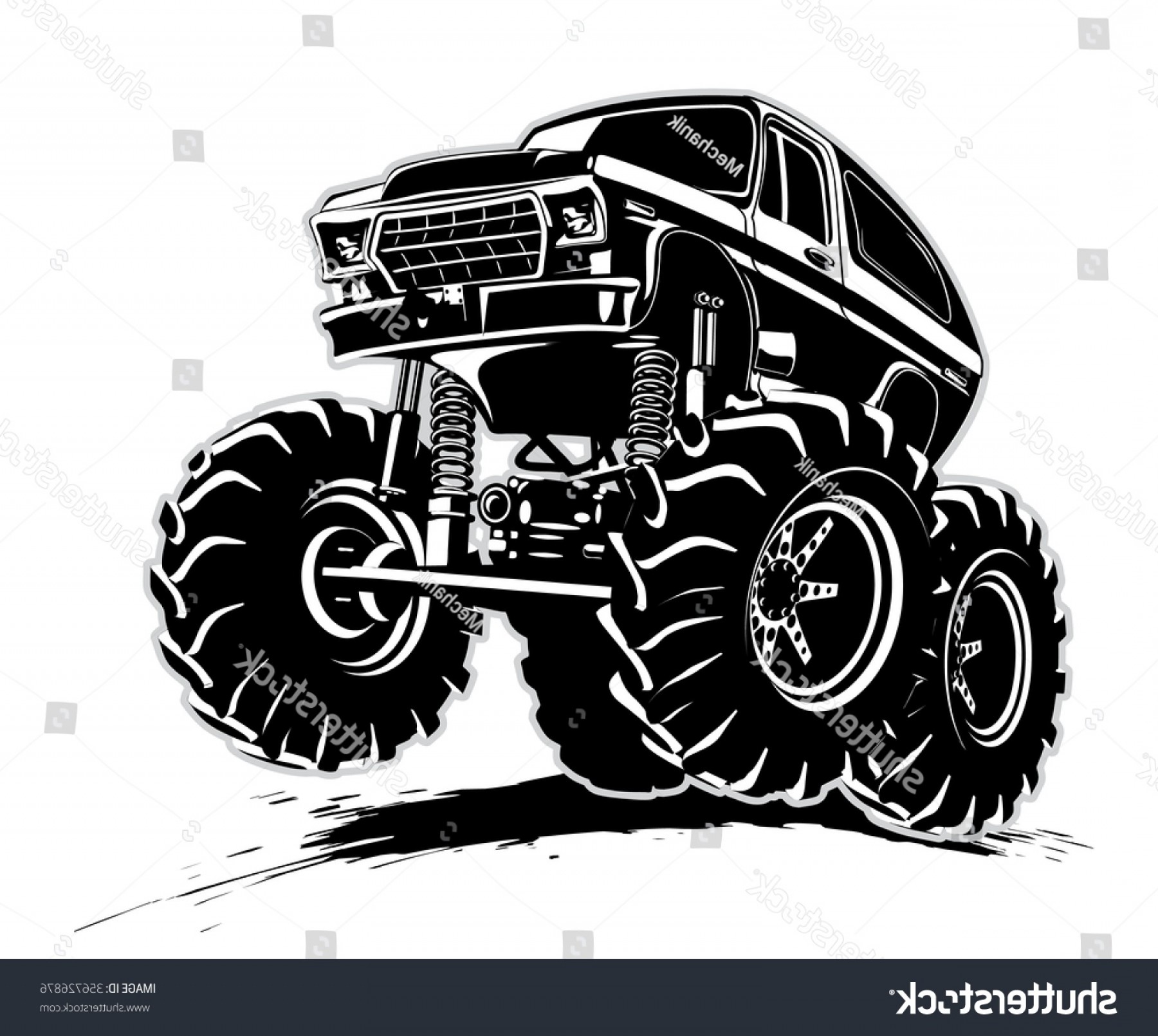 1800x1610 Vector Cartoon Monster Truck Available Eps Lazttweet