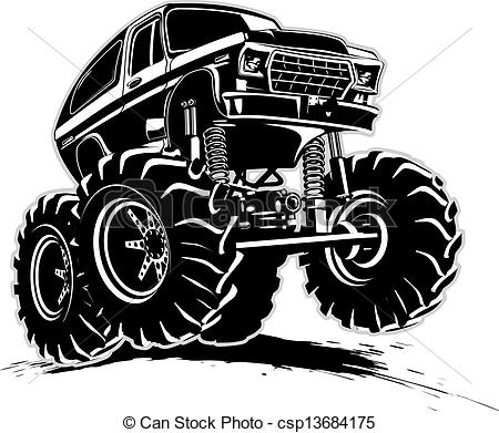 450x391 Vector Cartoon Monster Truck. Available Eps 8 Vector Format.