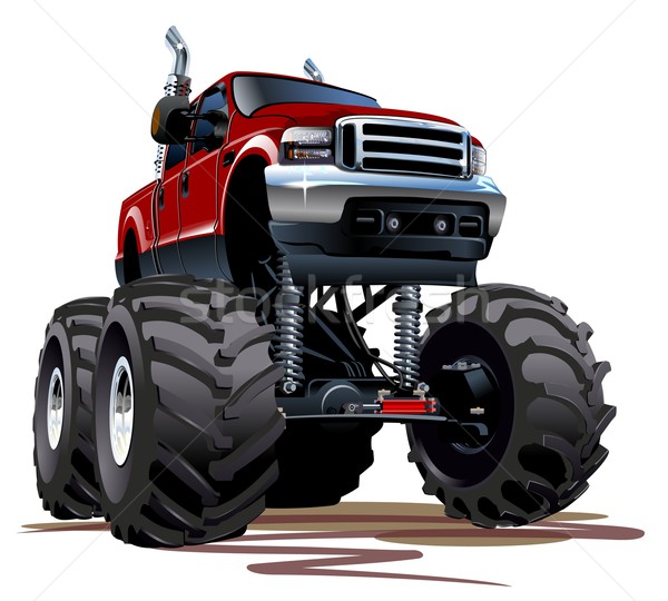 600x540 Cartoon Monster Truck Vector Illustration Mechanik ( 4560124
