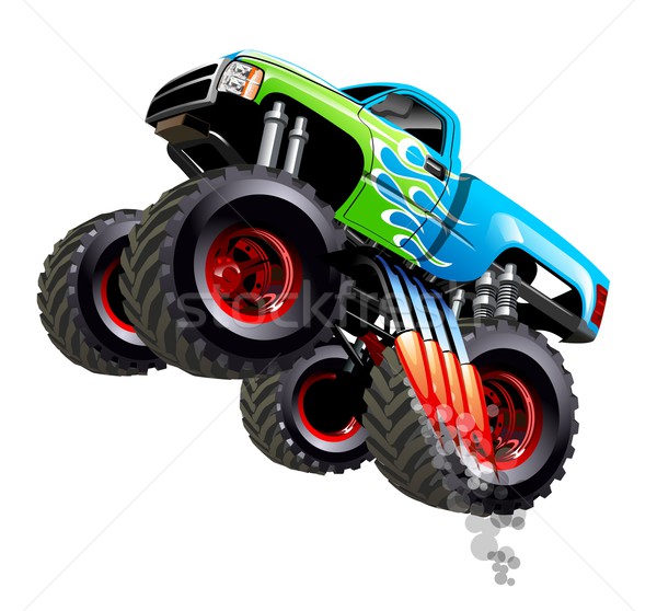 600x558 Cartoon Monster Truck Vector Illustration Mechanik ( 6562052