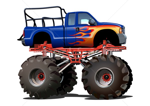 600x424 Cartoon Monster Truck Vector Illustration Mechanik ( 6717354