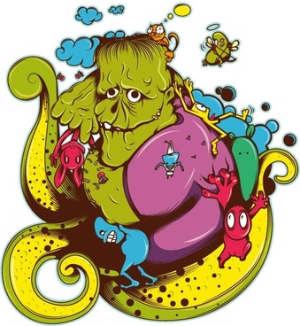 339x368 Vector Monsters Free Vector Download (213 Free Vector) For