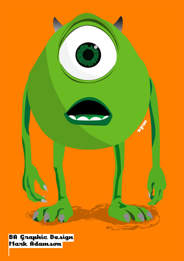 600x849 Monsters Inc Vector Art