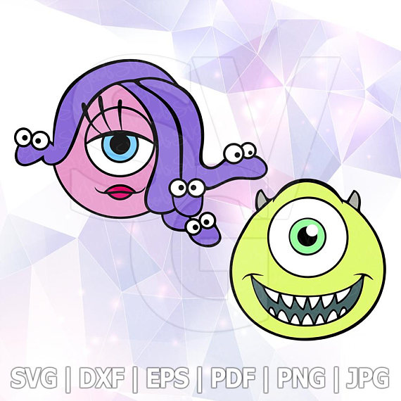 570x570 Svg Mike Wazowski Celia Monsters Inc Layered Dxf Vector Cut File
