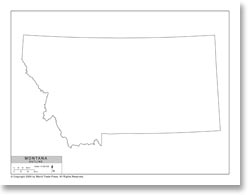 250x195 Simple Outline Map Of Montana Available As