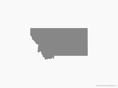 460x345 Vector Map Of Montana