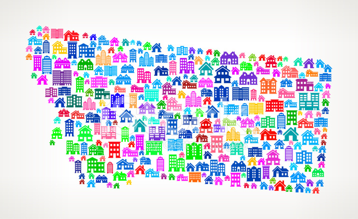 717x440 Montana State Real Estate Royalty Free Vector Art Pattern Stock