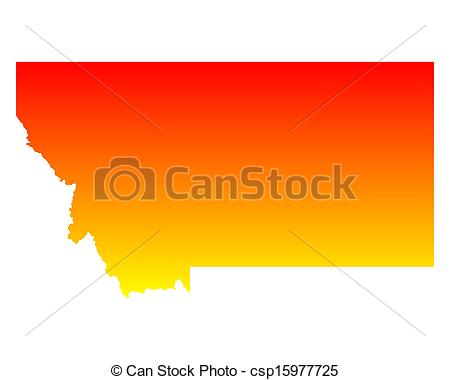 450x380 Map Of Montana Vector Illustration