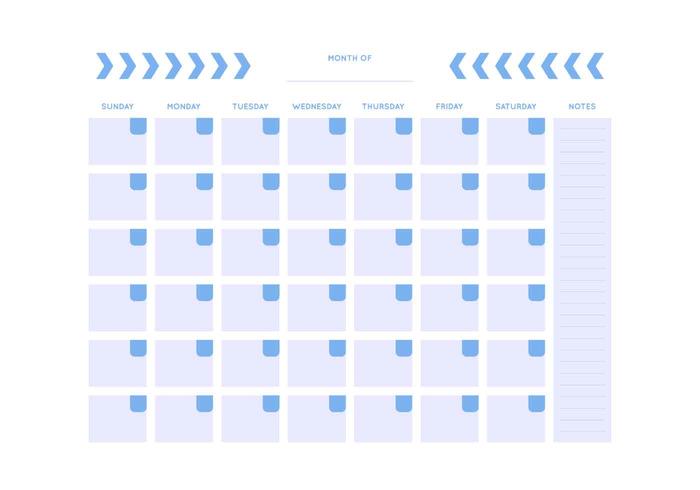 700x490 Free Unique Monthly Calendar Vectors