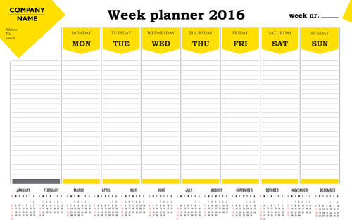 500x313 Monthly Calendar Planner Free Vector Download (1,721 Free Vector