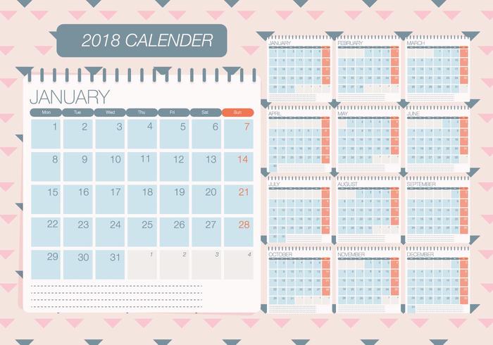 700x490 Printable Monthly Calendar Vector