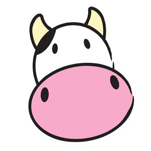 300x300 Cute Cow Clipart Simple Vector Illustration Of A Cute Cow Head