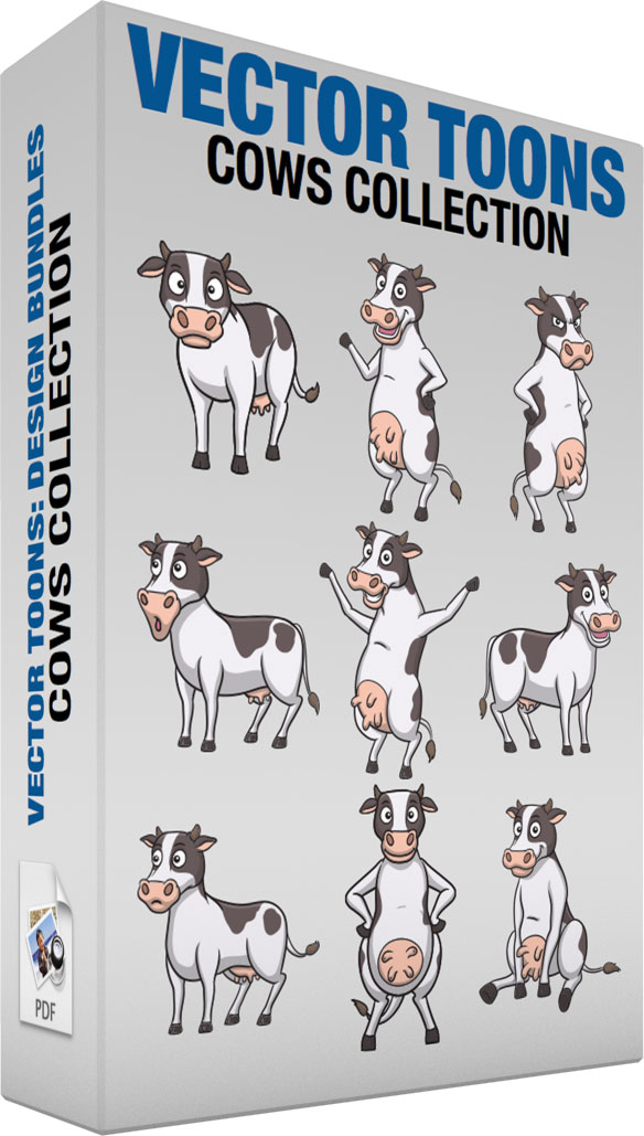 584x1029 Moo Cow Clipart By Vector Toons