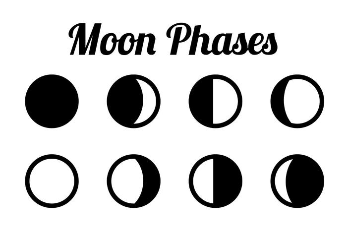 700x490 Free Moon Phases Vector