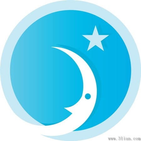 450x450 Moon Star Icon Vector Free Vector In Adobe Illustrator Ai ( .ai