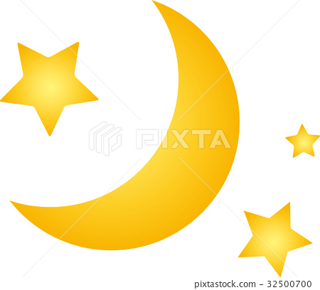 450x408 Moon, Star, Vector