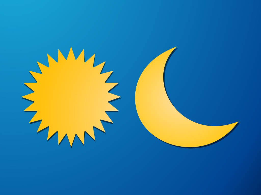 1024x765 Sun And Moon Vector Elements Vector Art Amp Graphics