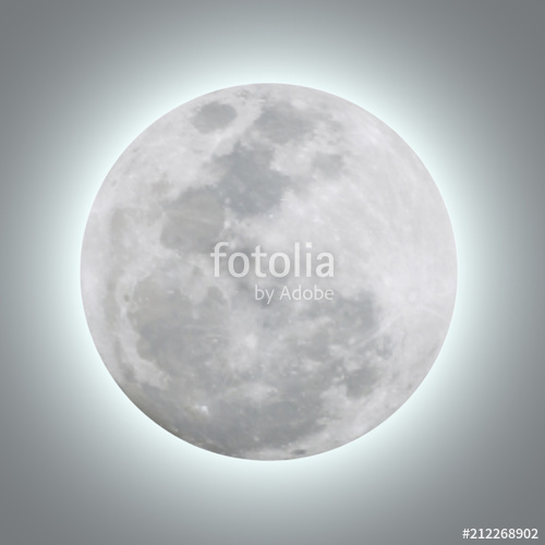 500x500 Detailed Of Realistic Full Moon. Vector Illustration. Stock Image