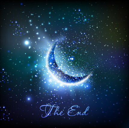 429x426 Moon With Light Dot Night Background Vector Free Download