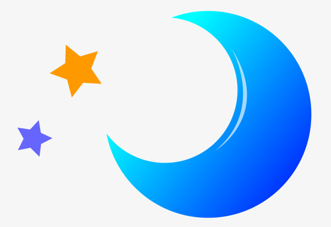 650x445 Vector Curved Blue Moon, Blue Vector, Moon Vector, Vector Png And