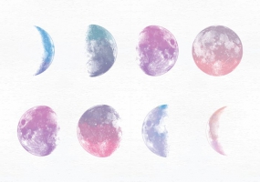 285x200 Watercolor Moon Free Vector Graphic Art Free Download (Found 9,039