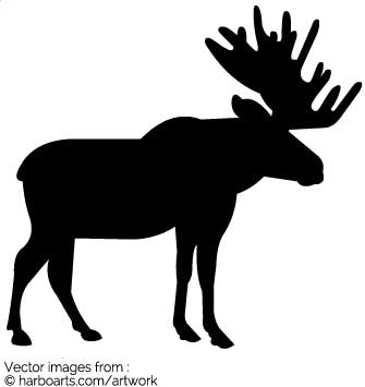 335x355 Download Moose Silhouette Vector Graphic