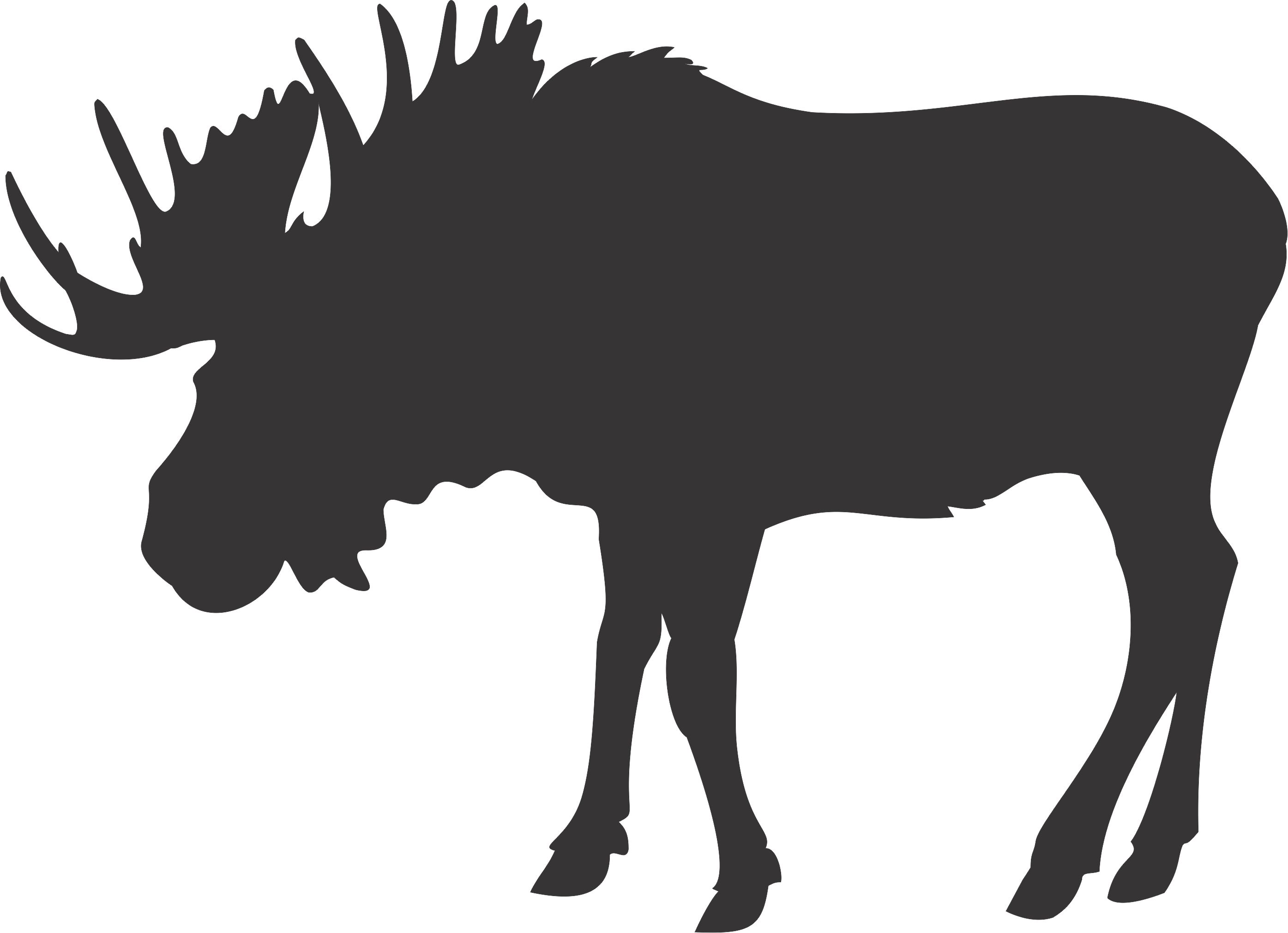 2790x2022 Free Vector Clip Art Moose