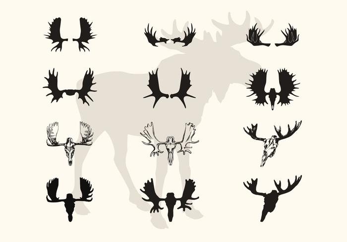 Moose Antlers Vector at GetDrawings | Free download