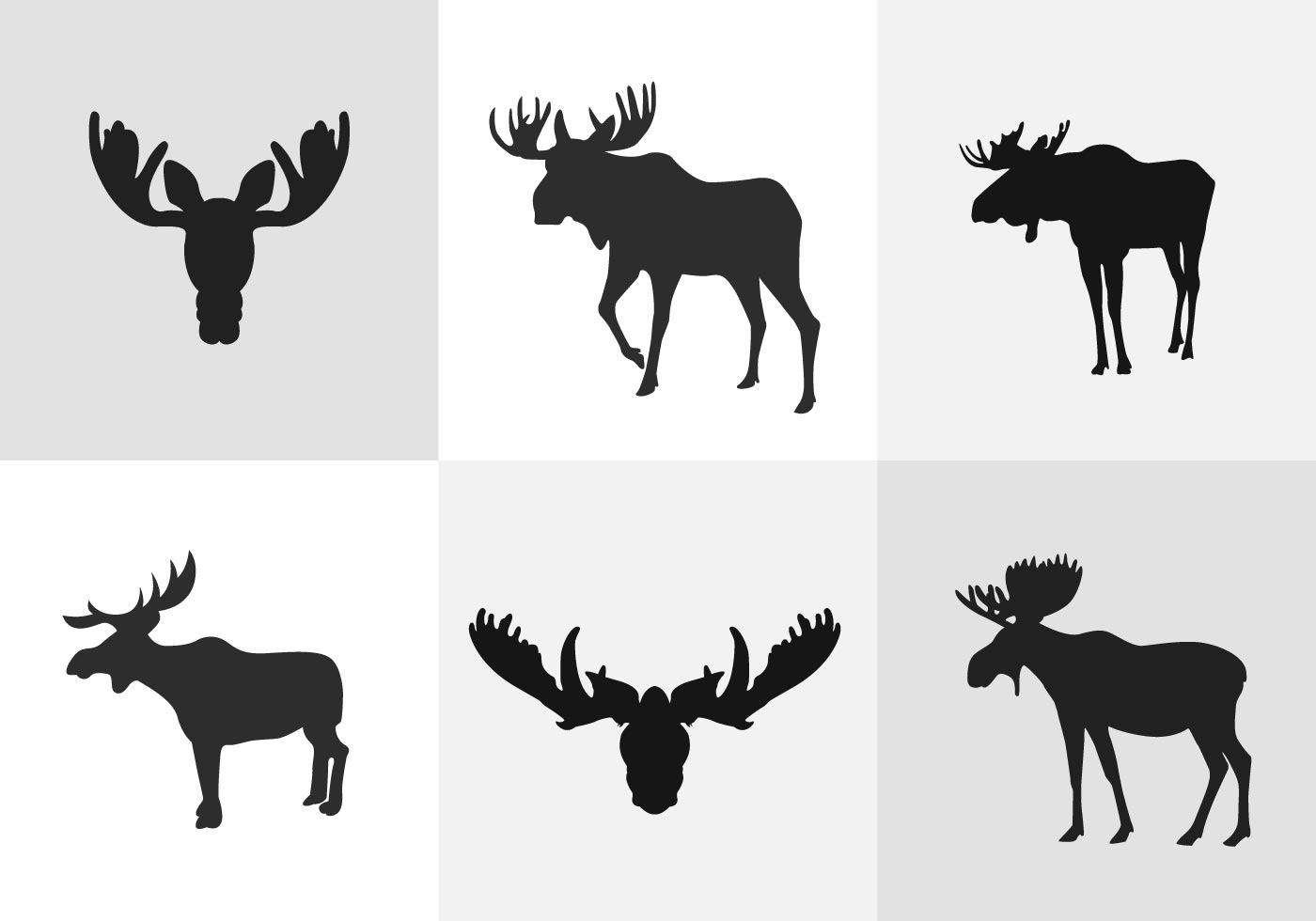 1400x980 Moose Antlers Free Vector Art