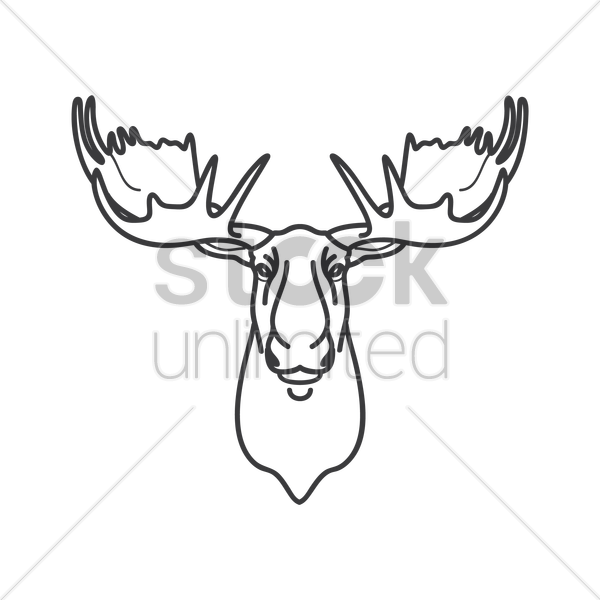 600x600 Moose Vector Image