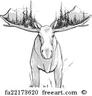 185x194 Free Moose Vector Art Prints And Wall Artwork Freeart