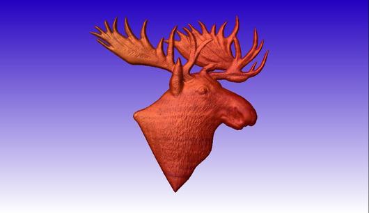 530x306 Moose Head 3d Vector Art Model Cncvectorart