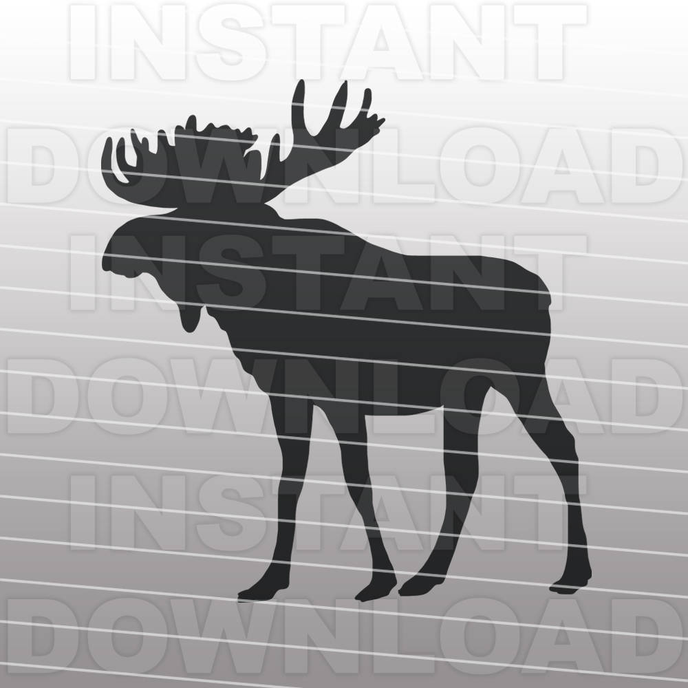 1000x1000 Moose Svg File Cutting Template Clip Art For Commercial Amp Etsy